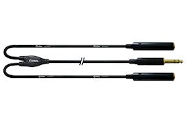 CORDIAL - CFY03VKK 6,3 MM STEREO JACK - 2X STEREO FEMALE JACK 3MTR